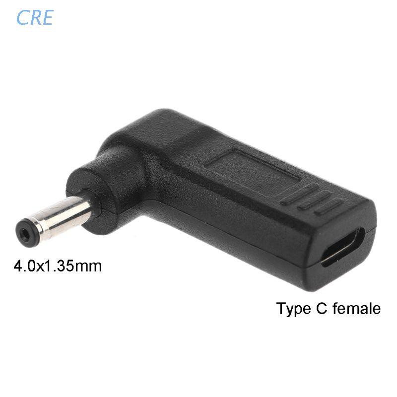 Cre Adapter Konverter Power Dc Usb Tipe C Female Ke 4.0x1.35mm Male Plug Jack Konektor Untuk A-Sus Zenbook Ux21A Ux31A Ux32A