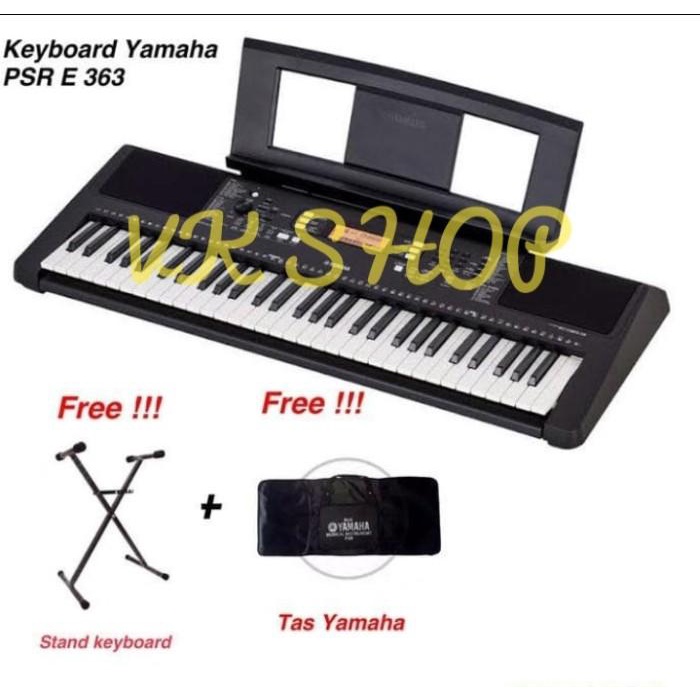 Keyboard Yamaha Psr E363 / Psr E 363 Bonus Stand Dan Tas Yamaha
