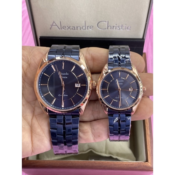 alexandre christie 8578md couple blue rosegold