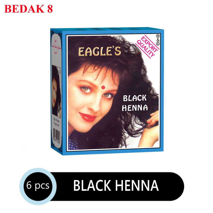 Semir Rambut Eagles Henna Black/ Brown/ Burgundy Box isi 6pcs