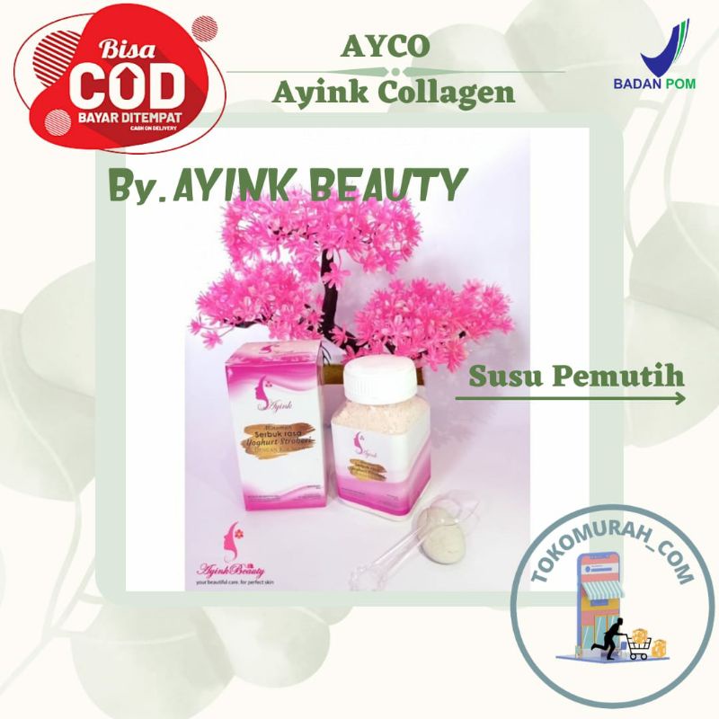 AYCO/Ayink Colagen/Susu pemutih rasa yogurt strawberry