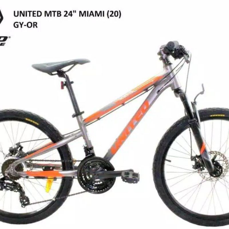 SUPER MURAH Dijual sepeda gunung MTB 24 UNITED MIAMI 24 Diskon
