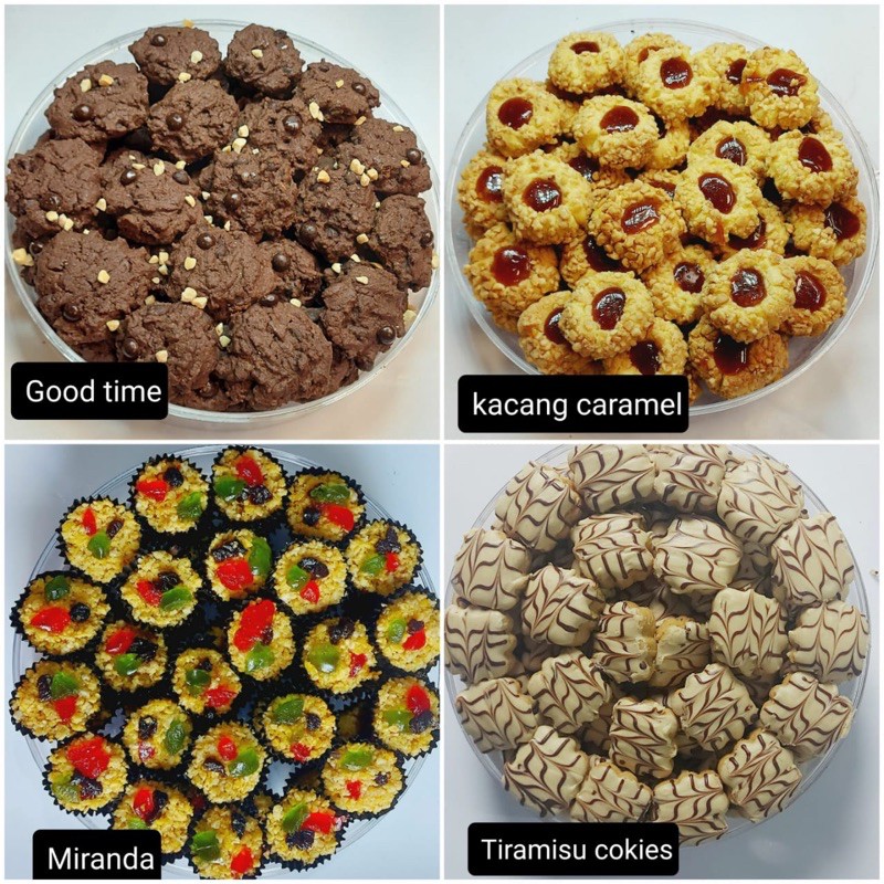 

KUE KERING GOOD TIME, KACANG CARANEL, MIRANDA, TIRAMISU COKIES