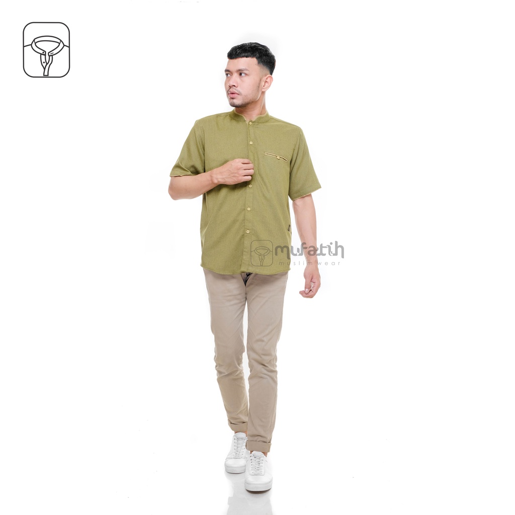 Kemeja Koko | Baju Koko | Kemko Azran (Mufatih) Hijau Olive