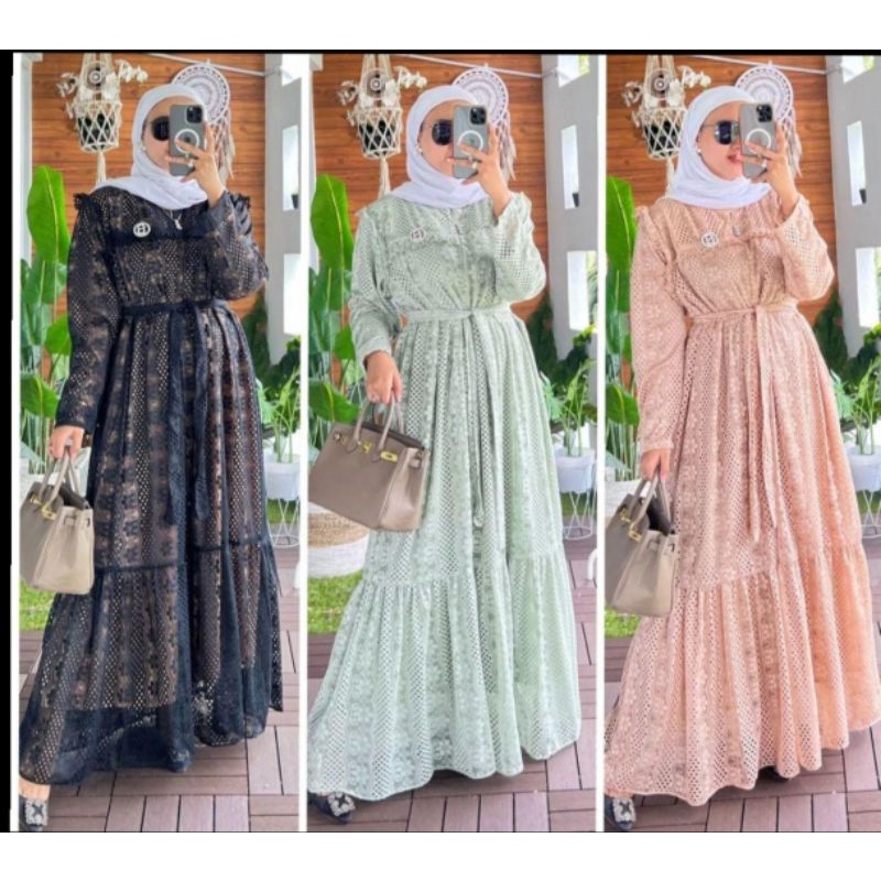 JUMBO BUSUI  gamis brokat jumbo 120cm