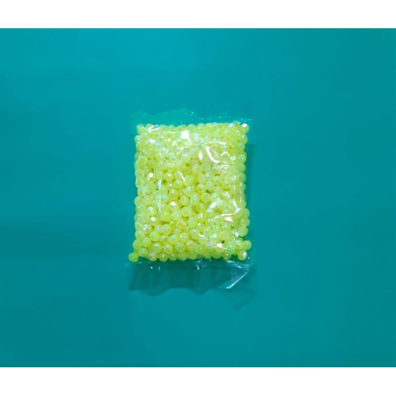 mote manik manik pelangi segi 6mm