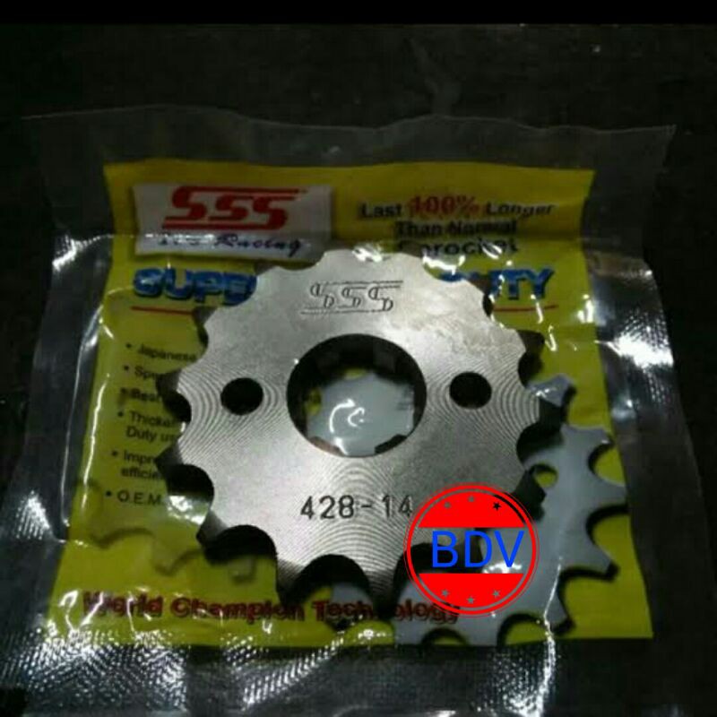 Gear/ Gir Depan SSS 428 CRF150 = KCT 428 X 13T, 14T, 15T, 16T - TK