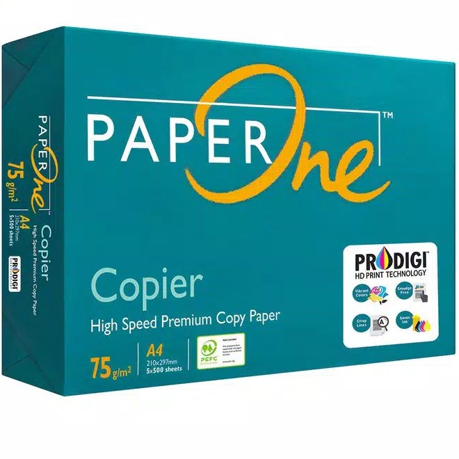 

Kertas Print Fotocopy HVS A4 75 Paper One