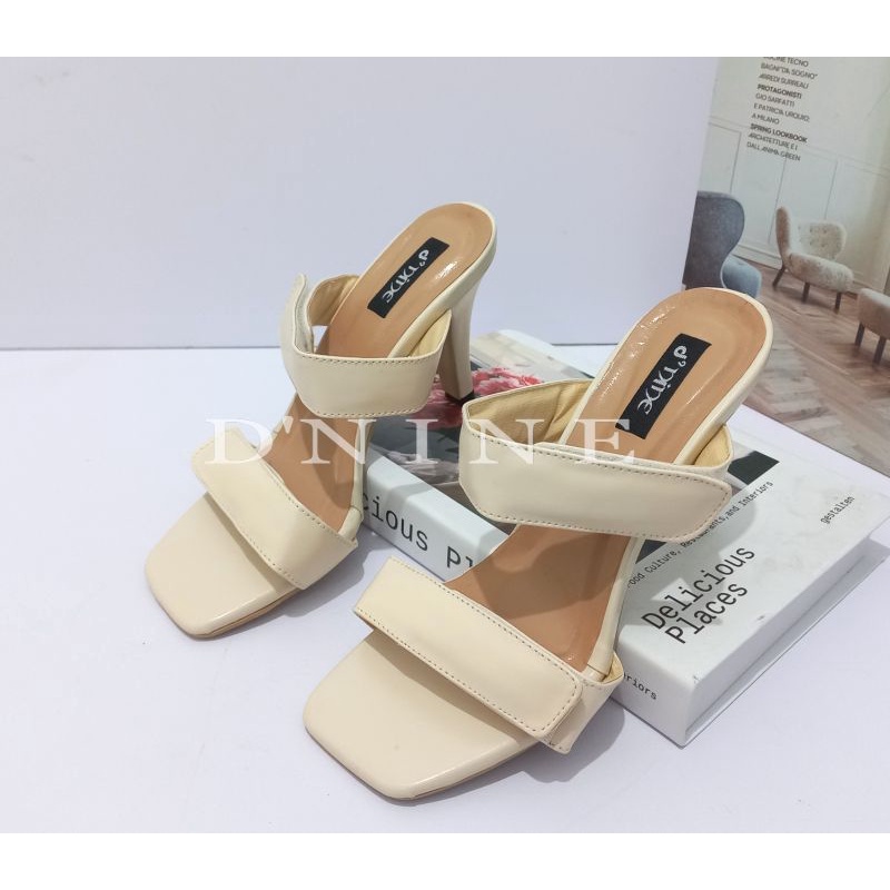 Sandal Wanita Sandal high heels double strap perekat SH 09