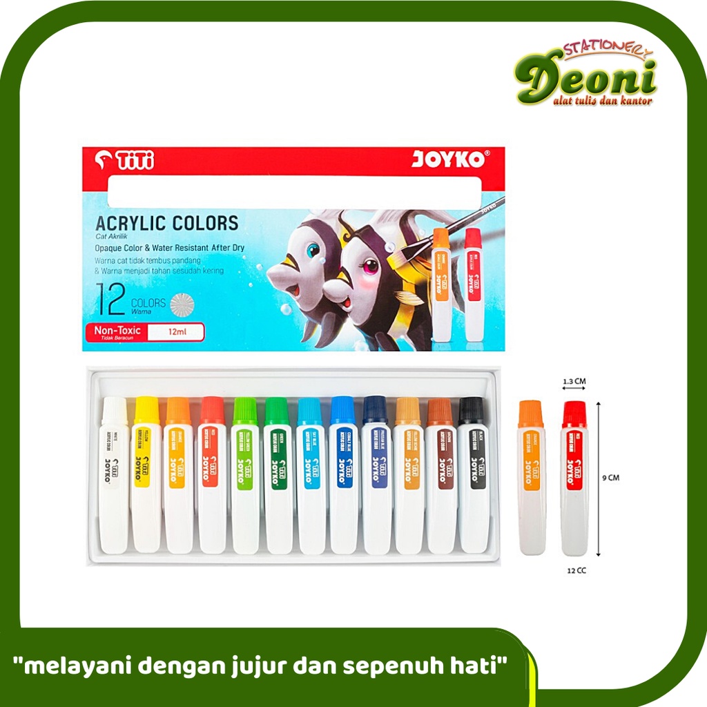 

JOYKO ACC- 12 ml Acrylic Color Cat Akrilik - 12 Warna