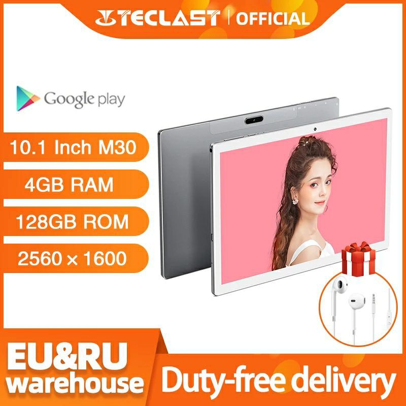 Teclast M30 Android Tablet PC 10.1 inch Deca Core RAM 4GB ROM 64GB/128GB Dual 4G