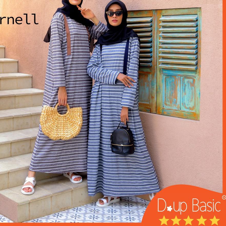 YSY DUPBASIC GAMIS KAOS PARNELL - Gamis Syari Terbaru Busui Friendly Modern Original Remaja Daily Ca