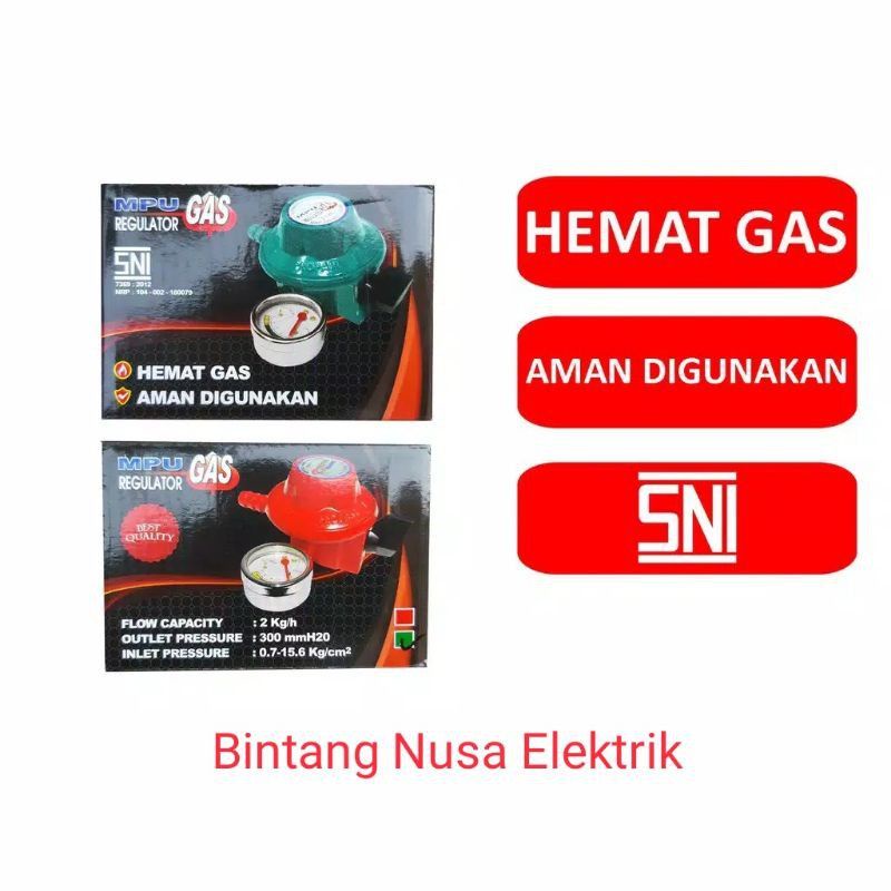 MPU M-022/ M-089 / Regulator Gas LPG + Meter/ Regulator + Meter Murah Bagus/ Kepala Kompor Gas