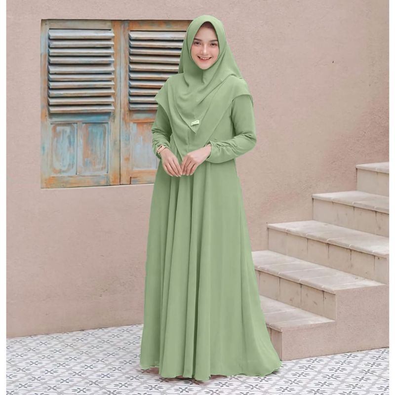 GAMIS SYARI JILBAB 2 LAYER UKURAN M L XL XXL XXXL 4XL SET MURAH BUSUI POLOS MAXI DRESS PESTA TERBARU BERKUALITAS PREMIUM PLUS KHIMAR KEKINIAN BAJU GAMIS JUMBO PESTA BISA SERAGAMAN BIG SIZE TERLARIS LEBARAN FASHION MUSLIM GAMIS KONDANGAN MAYRA SYARI