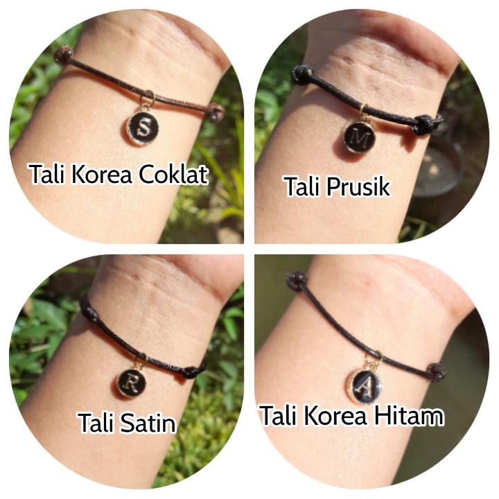 Gelang Huruf Inisial Gelang Charm Huruf Cowok / Cewek