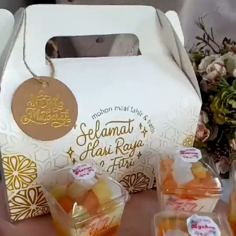 

Gable Box hampers lebaran / idul fitri edition 30x10x12cm 2 toples 3 toples