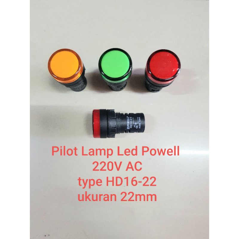 Pilot Lamp Powell HD16-22 22mm 220V AC dan 24V AC/DC