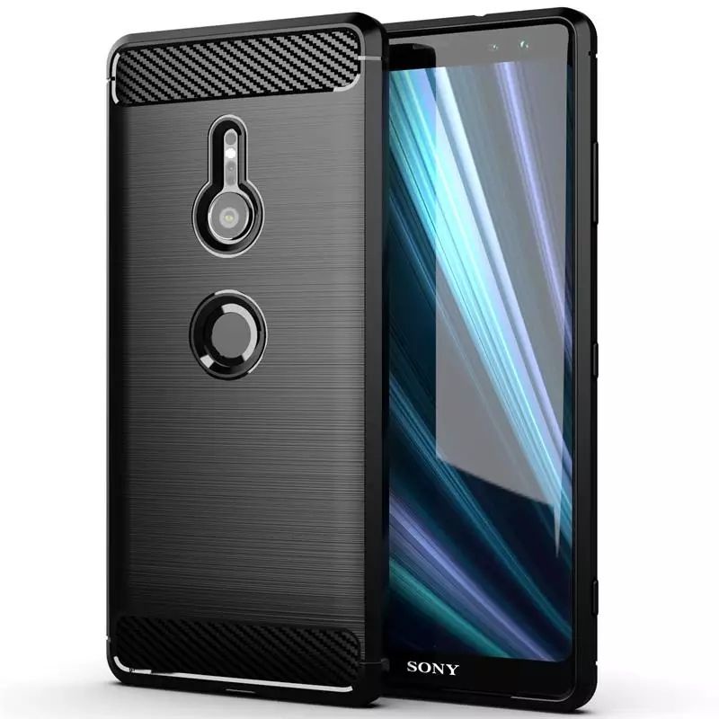 Case Sony Xperia XZ1 / XZ2 / XZ2 Premium / XZ3 Carbon Fiber Rugged Shield Shockproof Softcase