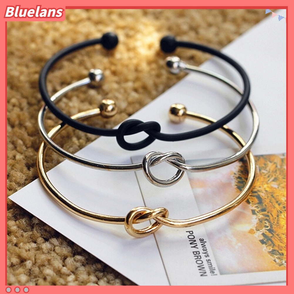 Gelang Fashion Wanita: Perhiasan Bergaya Elegan Sederhan Model Terbuka Tali Simpul Dapat Diatur
