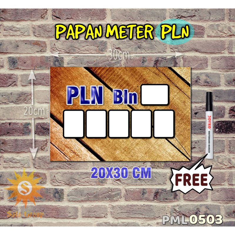 

Safa Papan Meter Listrik PLN PAM motif Unik - Wooden 03