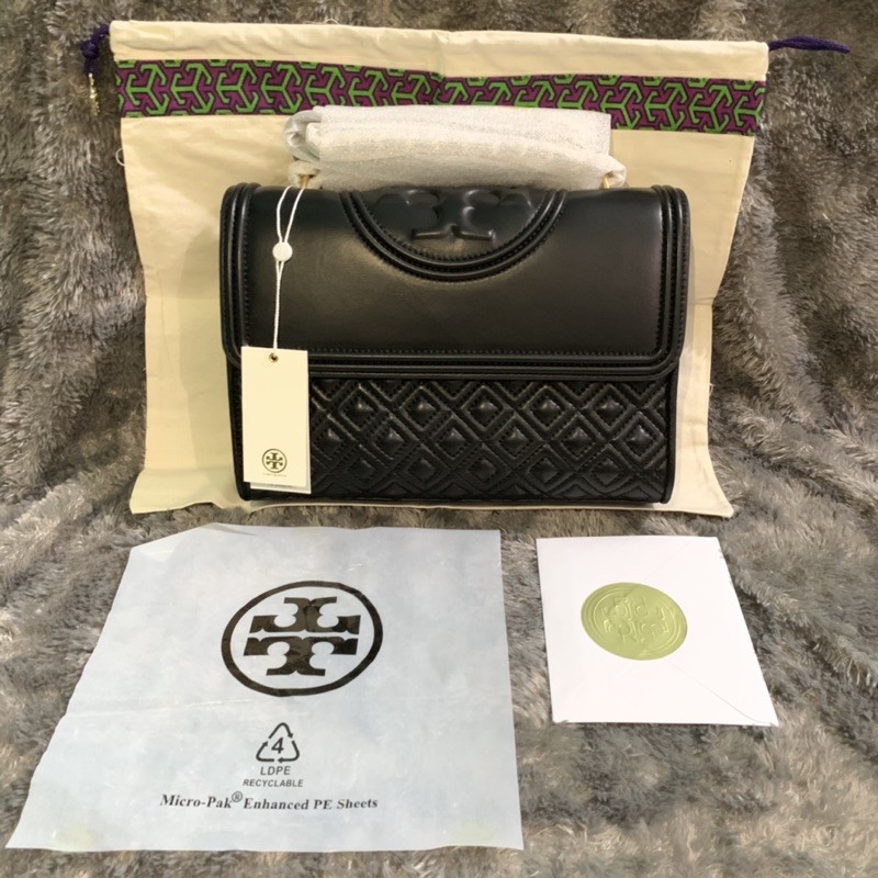 TORY BURCH FLEMING CONVERTIBLE 21 &amp; 27 BLACK