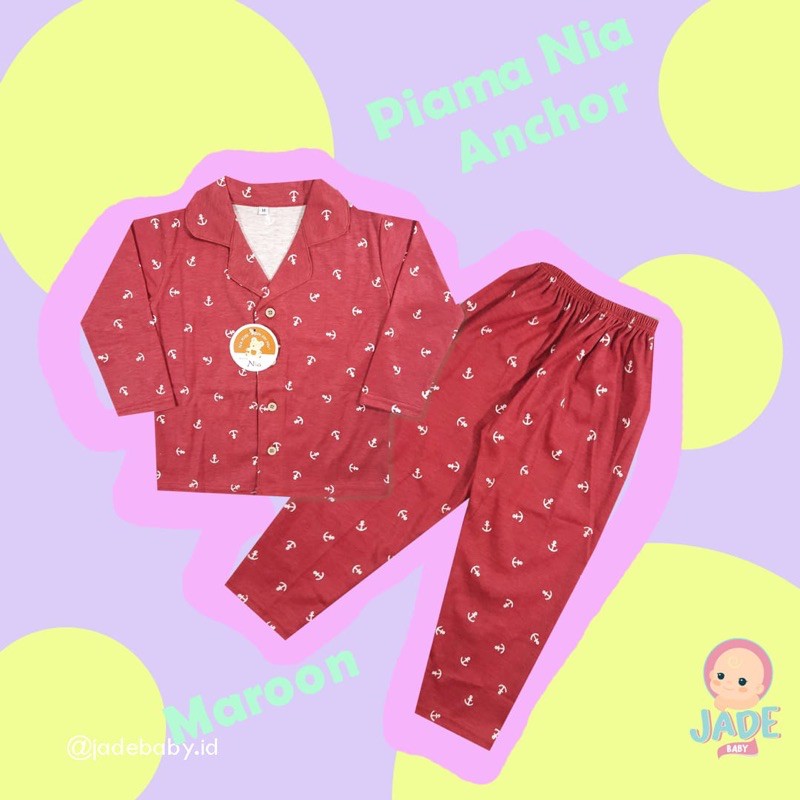 PIYAMA BAYI NIA ANCHOR SERIES / PIYAMA BAYI LENGAN PANJANG NIA / BAJU TIDUR BAYI