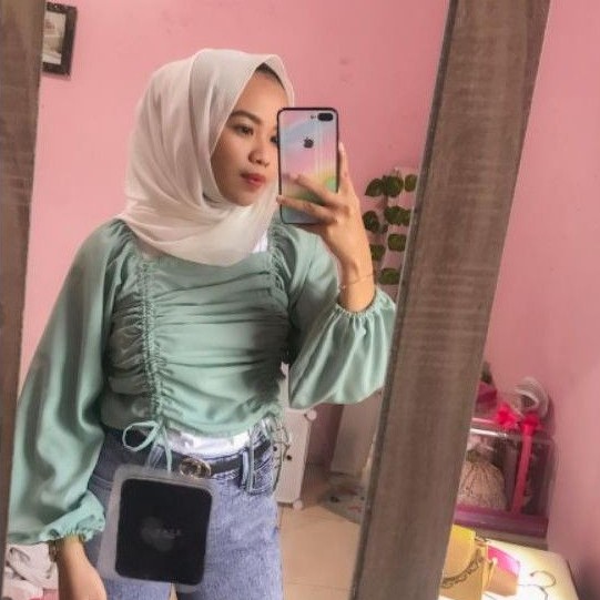 Alyce blouse sabrina blouse kerut korea