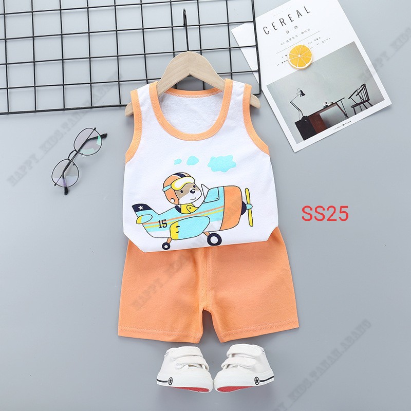 SET PAKAIAN ANAK IMPORT / SETELAN ANAK MURAH / PAKAIAN ANAK SANTAI / SINGLET ANAK IMPORT