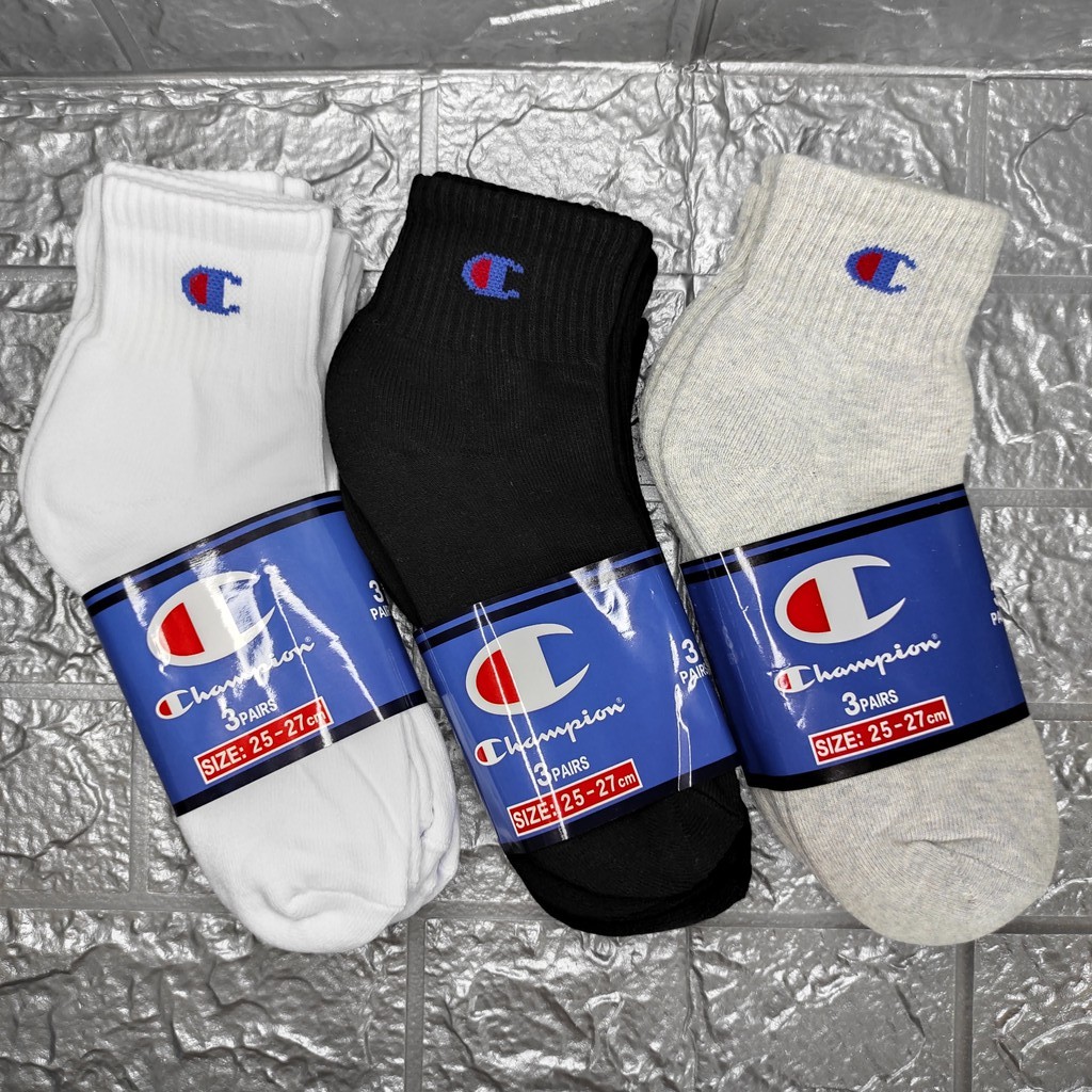 CP007 Kaos Kaki Champion Original / Socks Champion Classic unisex pria wanita bisa untuk sekolah
