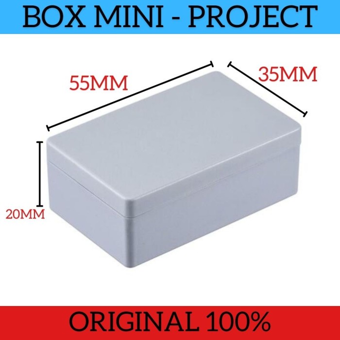 Box Mini Project elektronik 55x35x20mm Kotak Plastik ABS electronic