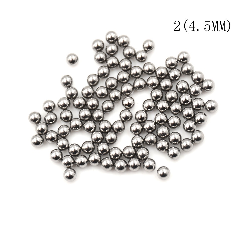 100pcs Bola Bearing Sepeda Pengganti Bahan Baja Warna Silver Ukuran 4 / 4.5 / 5 / 5.5mm