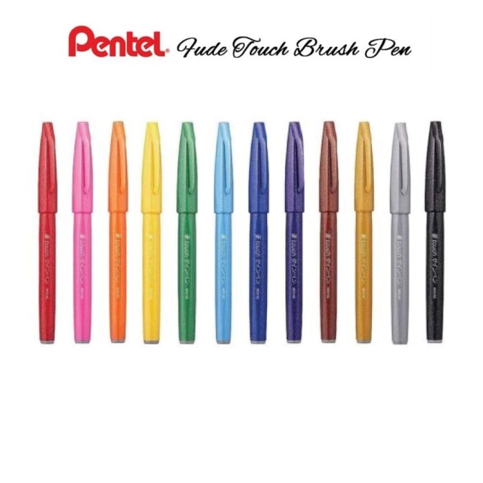 

(DISKON TERMURAH) Pentel Fude Touch Sign Pen (Satuan) - Pink