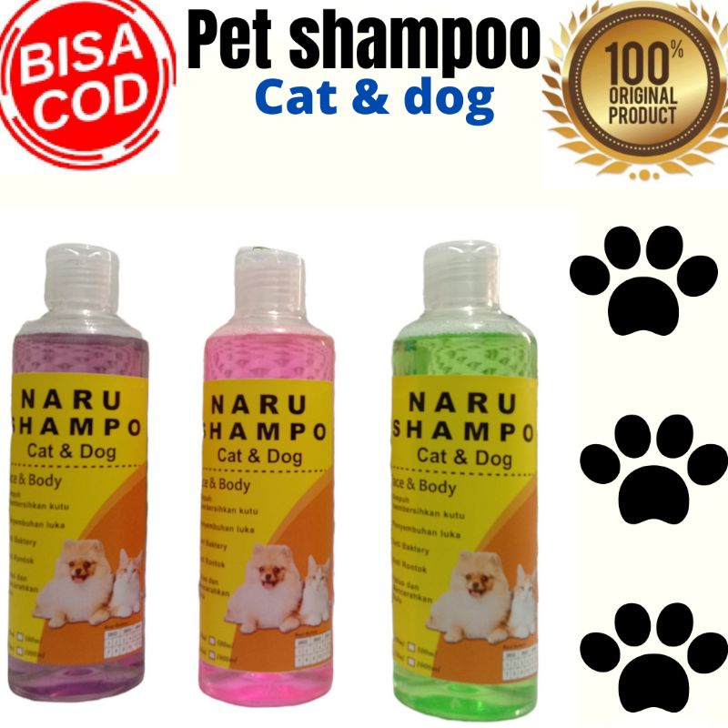 Shampoo kucing &amp; anjing anti kutu jamur dan kusam netto 250 ml