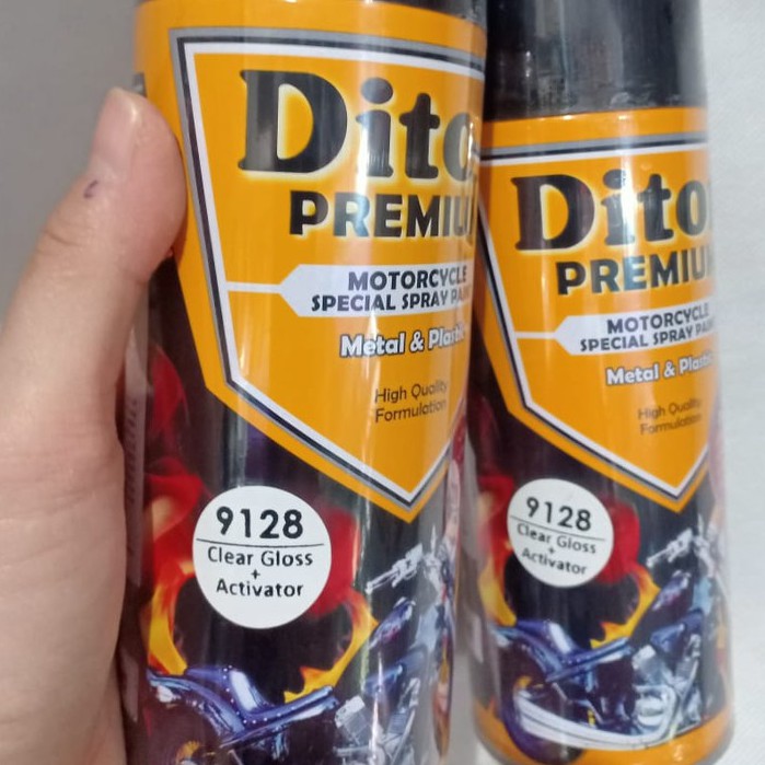 Pilok Cat Pilox DITON Premium 9128 Clear Gloss + Activator / Clear Glossy / Pernis Mengkilap (400cc)