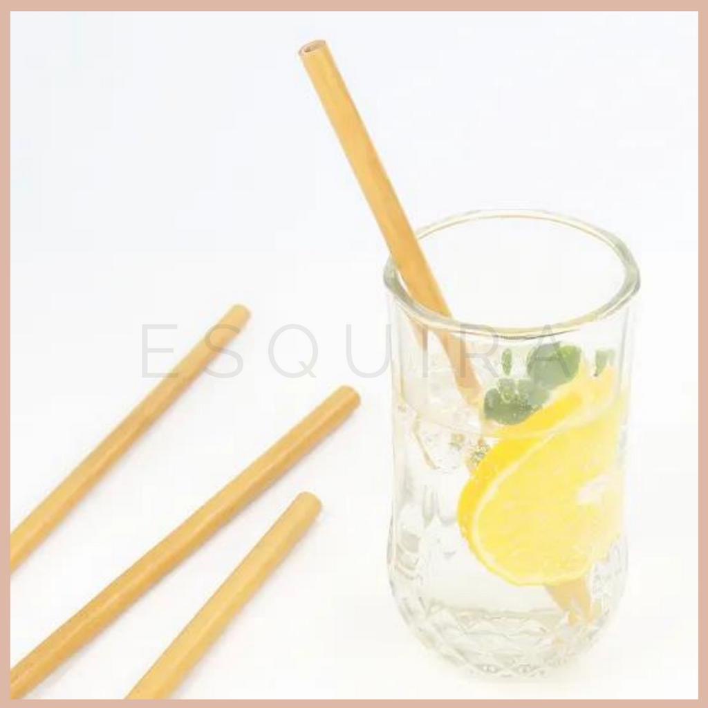 (10pcs) Bamboo Straw / Sedotan Pipet Bambu Reusable BSTRAW