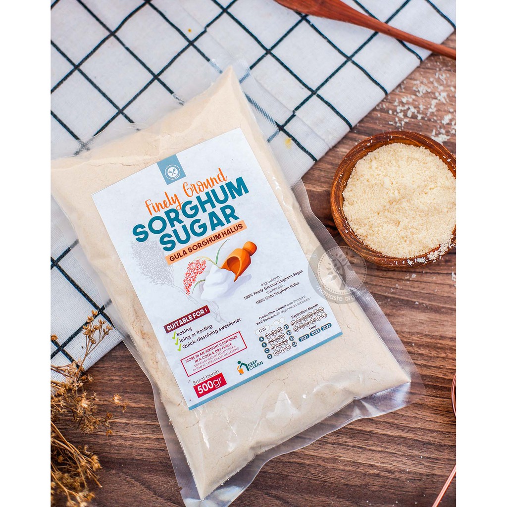

FINELY GROUND SORGHUM SUGAR - GULA SORGHUM HALUS KEMASAN PLASTIK 500GR