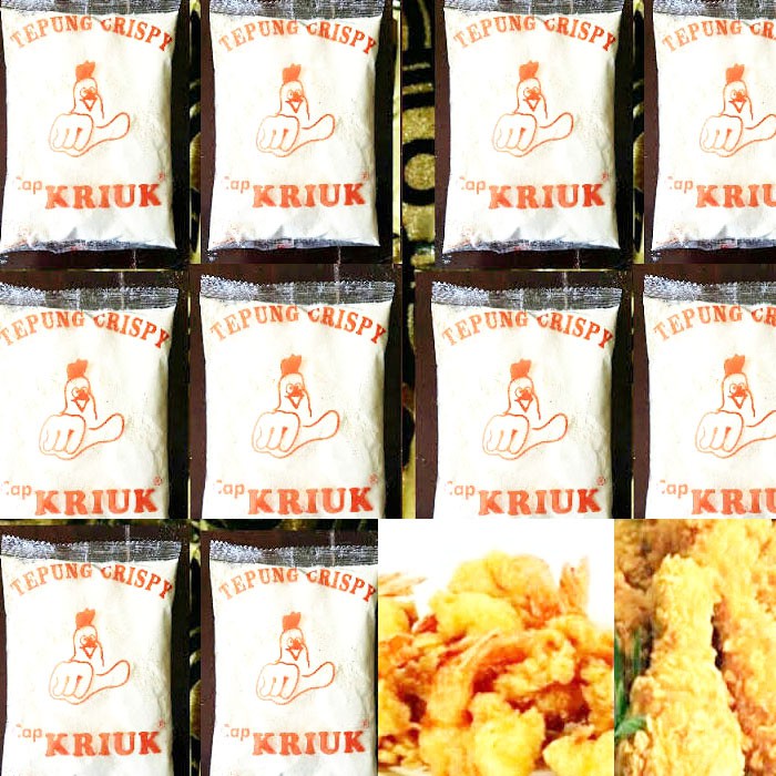 

Paket 10 Bungkus Tepung Bumbu Ayam Crispy Cap Kriuk/Tepung Bumbu Serbaguna 1 Ball
