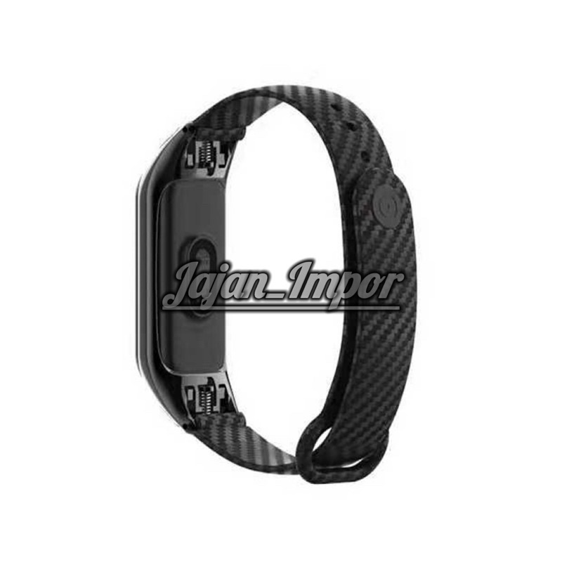 Strap Xiaomi Mi Band miband  3 4 5 6 Replacement Metal Frame Carbon Fiber Strap Wristband