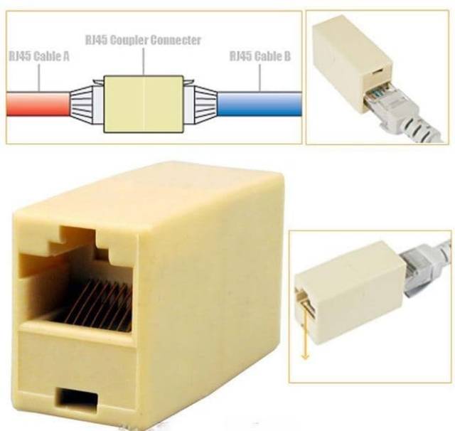 Barrel Penyambung Konektor Kabel Lan UTP RJ45 barel sambungan barel RJ45 RJ-45