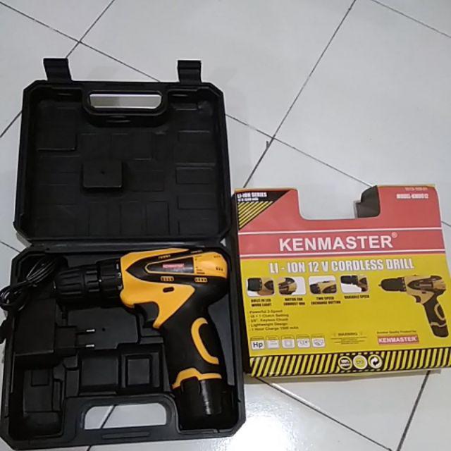 Kenmaster Modern Cordless 12v Mesin 10 Mm Bor Drill