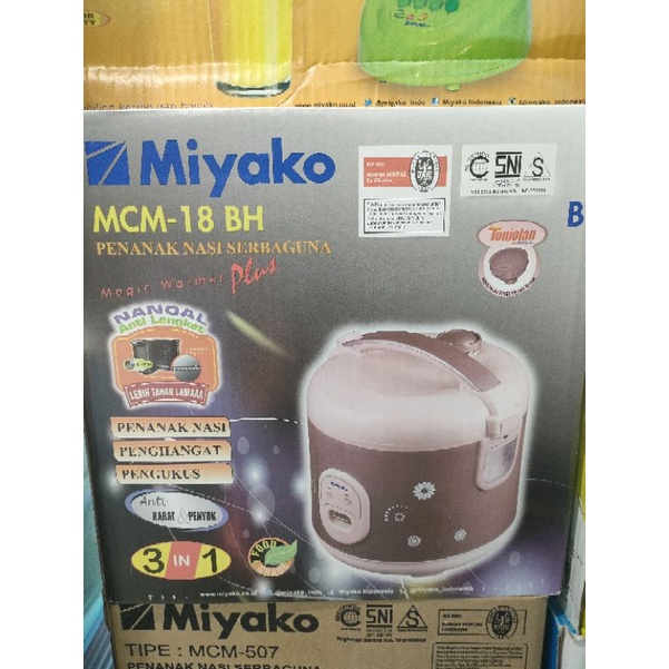 Magic Com Miyako MCM-18 BH Rice Cooker Penanak Nasi Miyako MCM 18 BH 1.8L