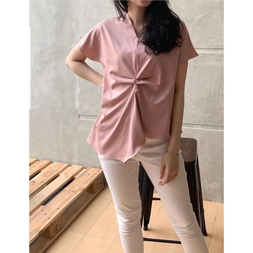 HS - clothing AYUMI bahan mosscrepe import fit to L ld92cm pj65cm