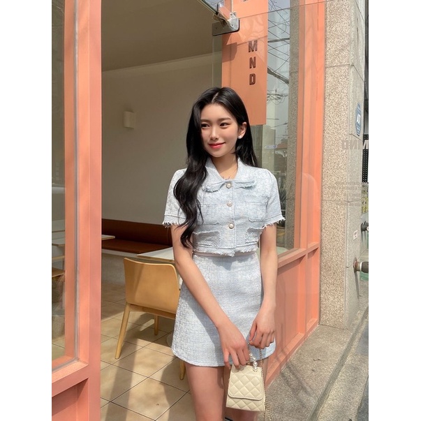 Lisa Korean Tweed Set