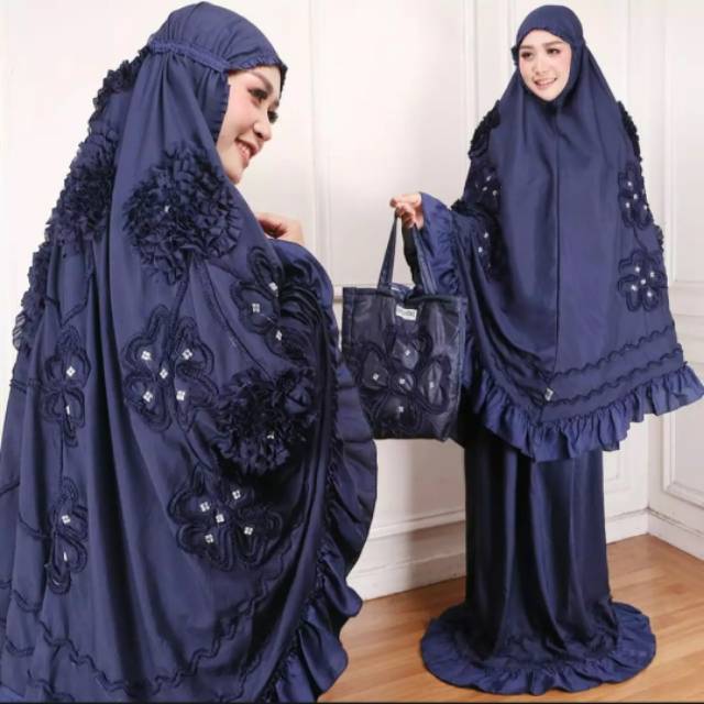 Mukena Renda Bunga Timbul