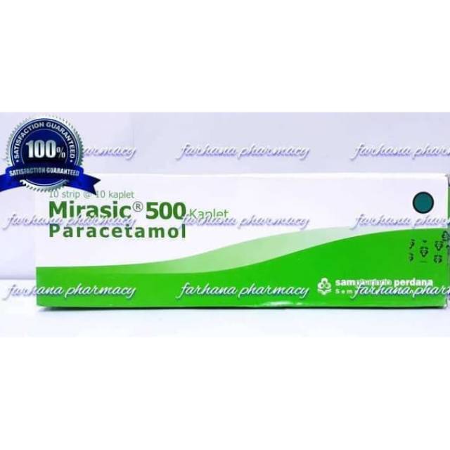 Promo Asli & Murah Mirasic 500 / Paracetamol Paten / untuk demam dan nyeri