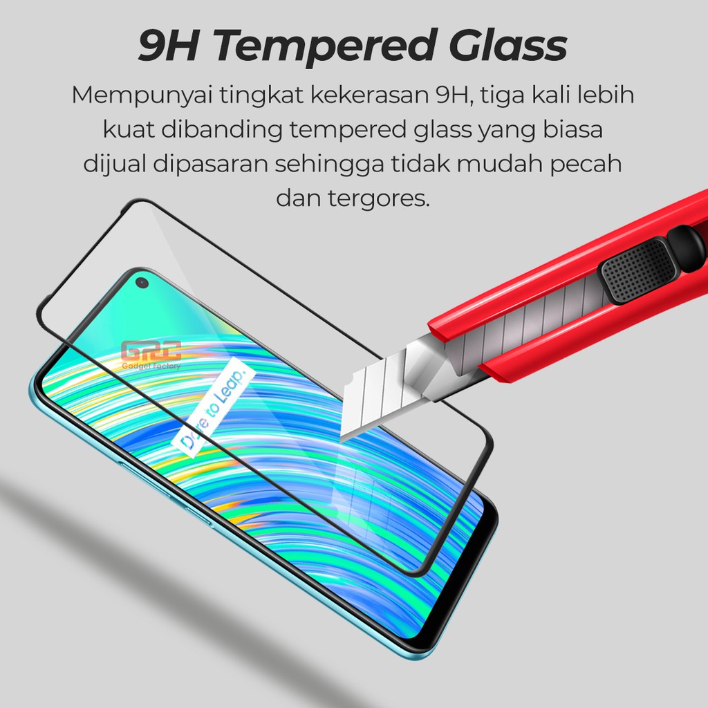 Tempered Glass Realme C17 HOGO Full Cover Anti Gores Kaca