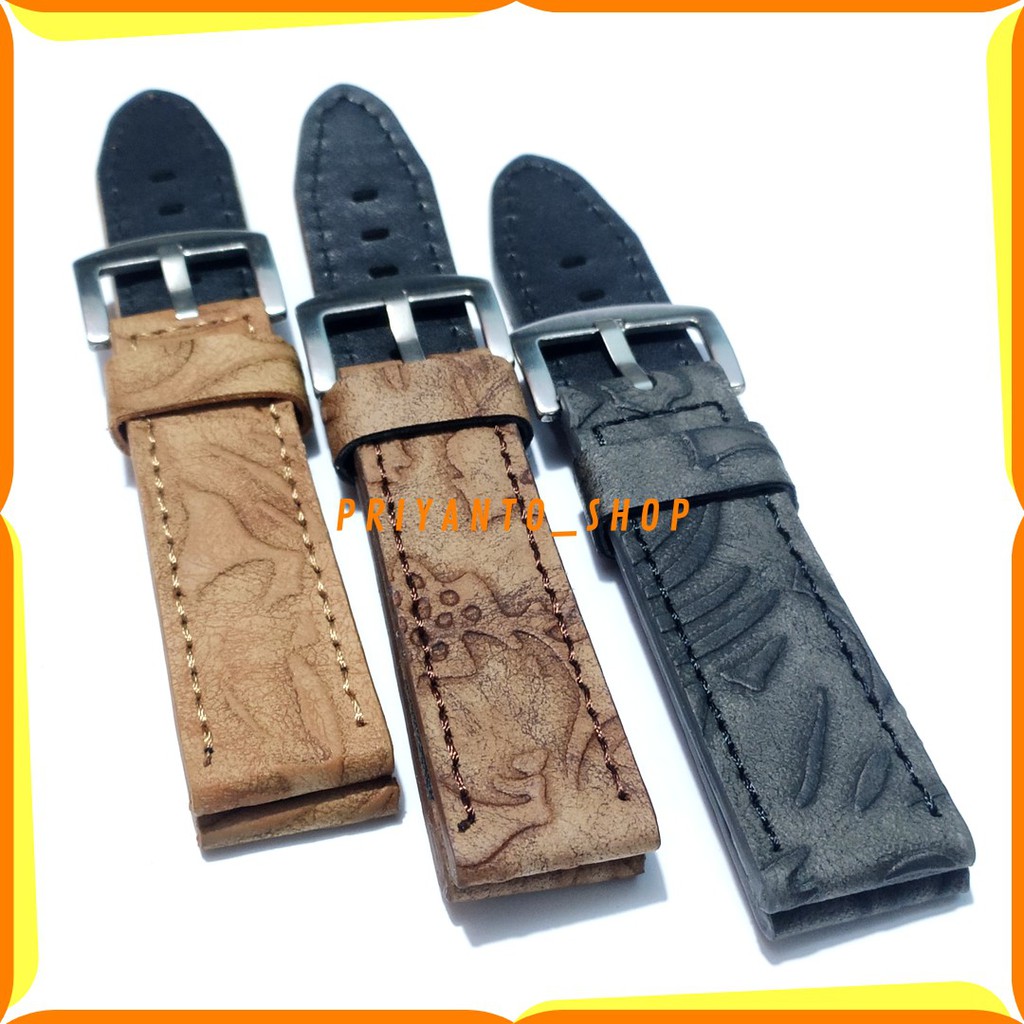 TALI JAM TANGAN KULIT STRAP LEATHER WATCH BEND HANDMADE MURAH 22MM 24MM