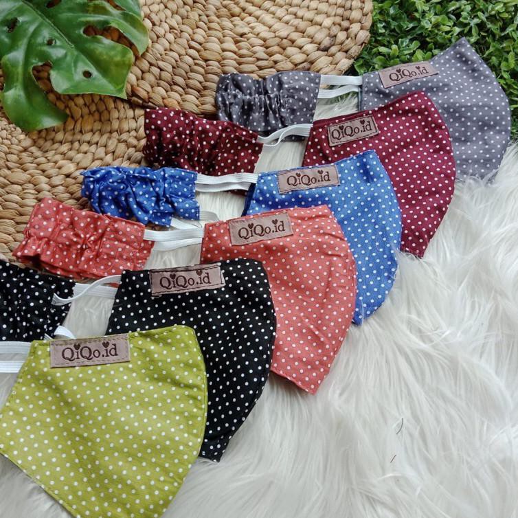 Bisa COD MASKER QIQO POLKADOT BY QIQO.ID