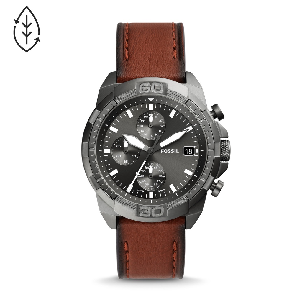 Fossil Bronson Chronograph Brown Eco Leather Watch FS5855