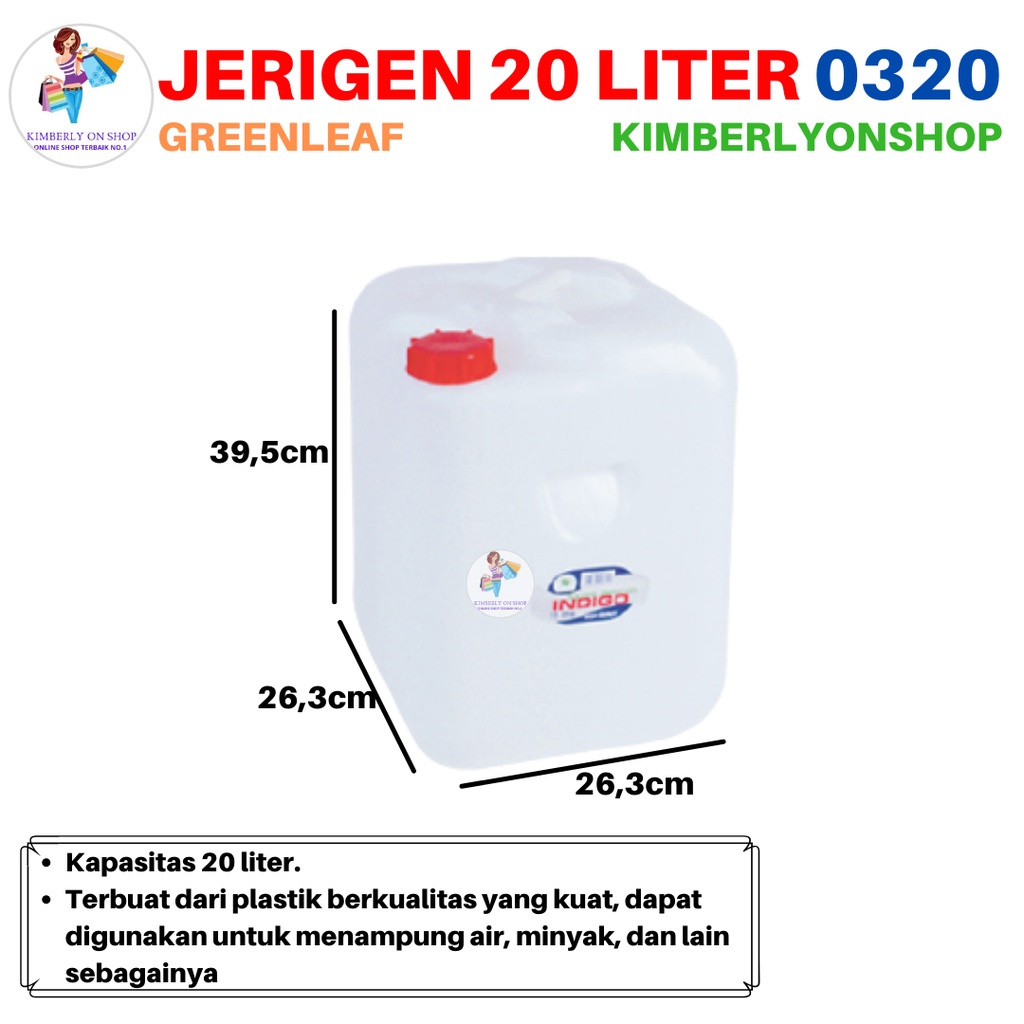 Jerigen Segi Indigo 20 Liter 0320 Green Leaf